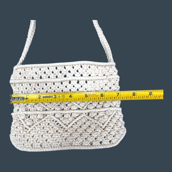 Pacific Connections Macrame Crossbody Bag Woven Shoulder Purse California Lot - Picture 9 of 12